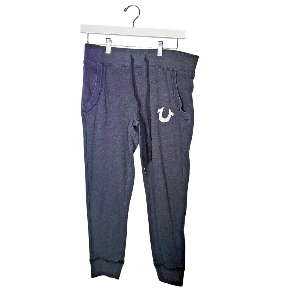 True Religion Black Athletic Drawstring Activewear Joggers Womans Size Medium